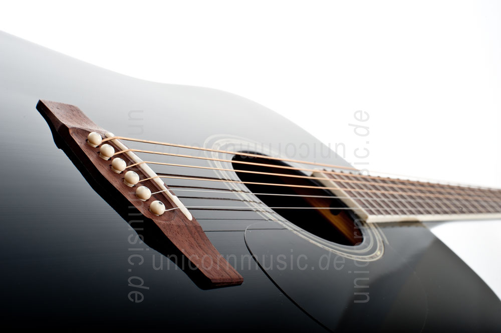 zur Artikelbeschreibung / Preis Western-Gitarre CORT EARTH 100 BK - Dreadnought - massive Fichtendecke