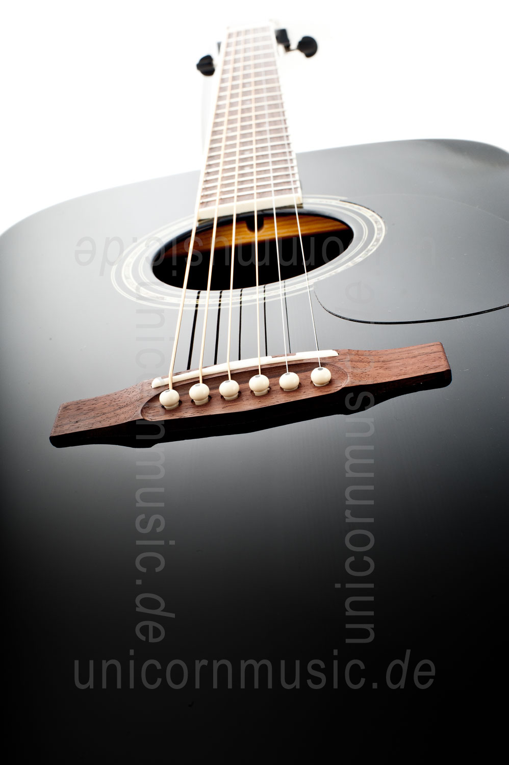 zur Artikelbeschreibung / Preis Western-Gitarre CORT EARTH 100 BK - Dreadnought - massive Fichtendecke