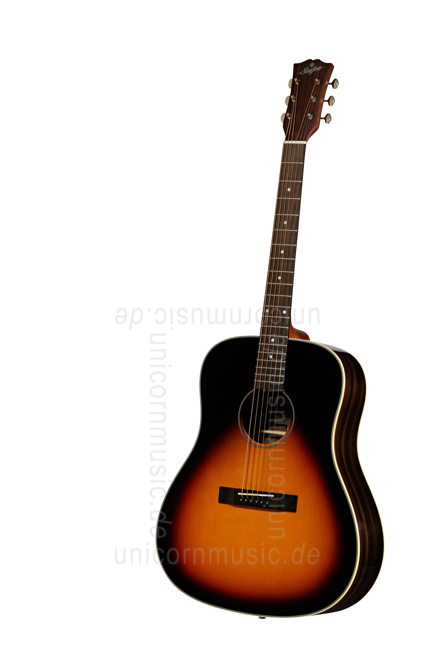 zur Artikelbeschreibung / Preis Western-Gitarre STANFORD DEJA VU SERIES DJ45 VB - Dreadnought - massive Decke + Boden