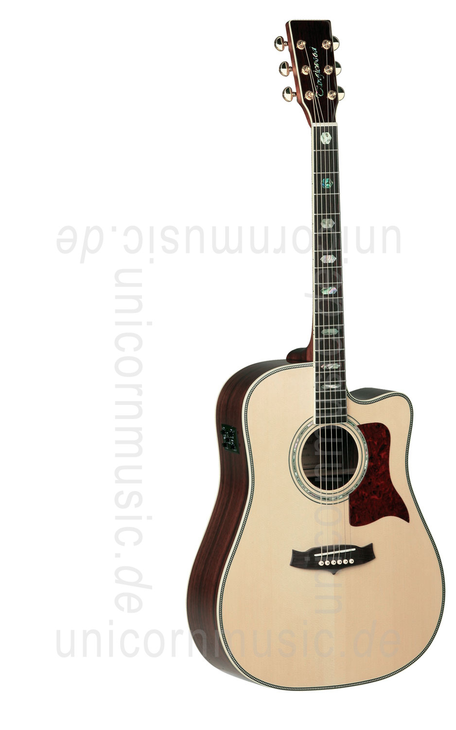 zur Artikelbeschreibung / Preis Western-Gitarre TANGLEWOOD TW1000/C E - Sundance Series -  Fishman Presys Plus EQ - Cutaway - massive Decke