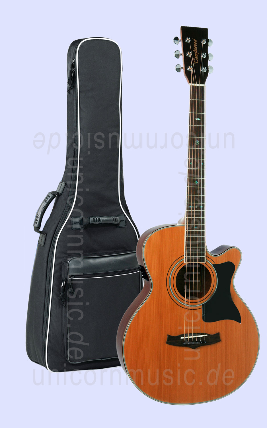 zur Artikelbeschreibung / Preis Western-Gitarre TANGLEWOOD TW145/SC - Premier Series -  B-Band - Super Folk - Elektro Cutaway - massive Decke