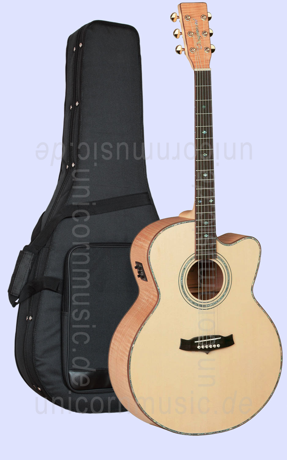zur Artikelbeschreibung / Preis Western-Gitarre TANGLEWOOD TW66-FMP-B - Sundance Series - B-Band - Jumbo - Elektro Cutaway - massive Decke