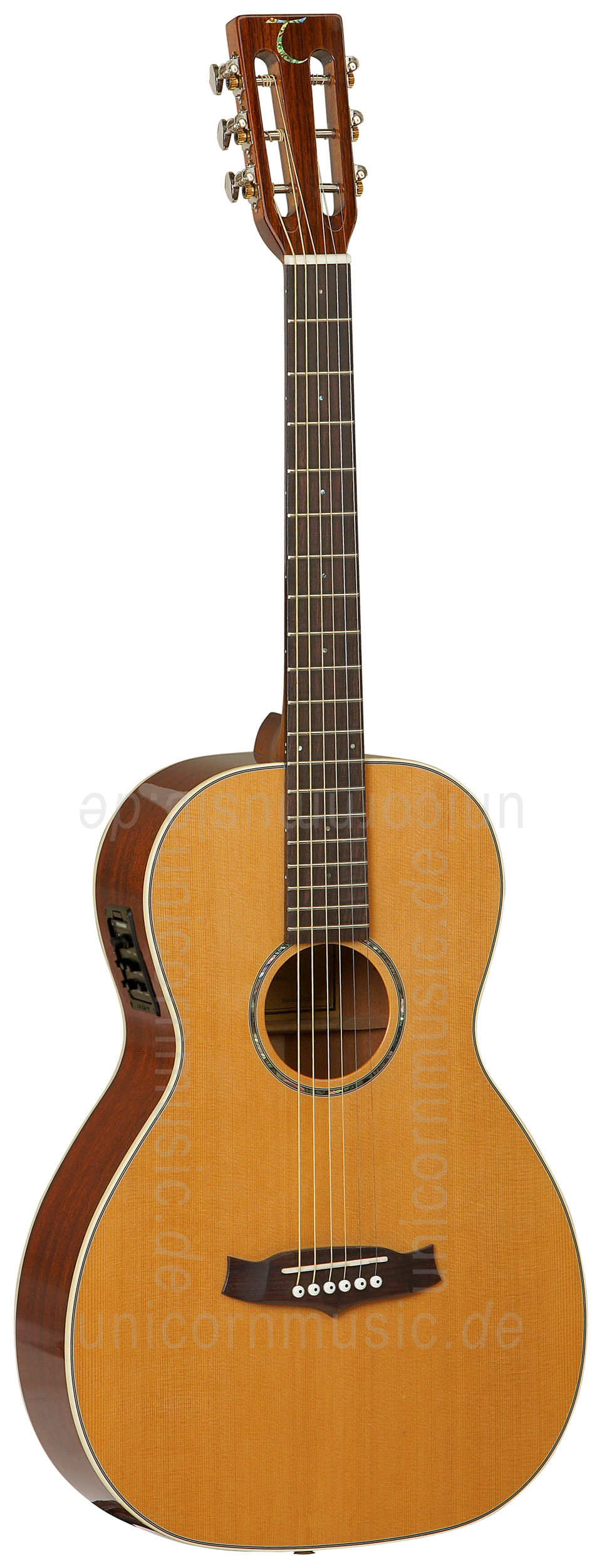 zur Artikelbeschreibung / Preis Western-Gitarre TANGLEWOOD TW73 E PRO SPEC WIDE NECK - Fishman Presys Plus EQ - Parlour Modell - Sundance Series - massive Decke + Boden