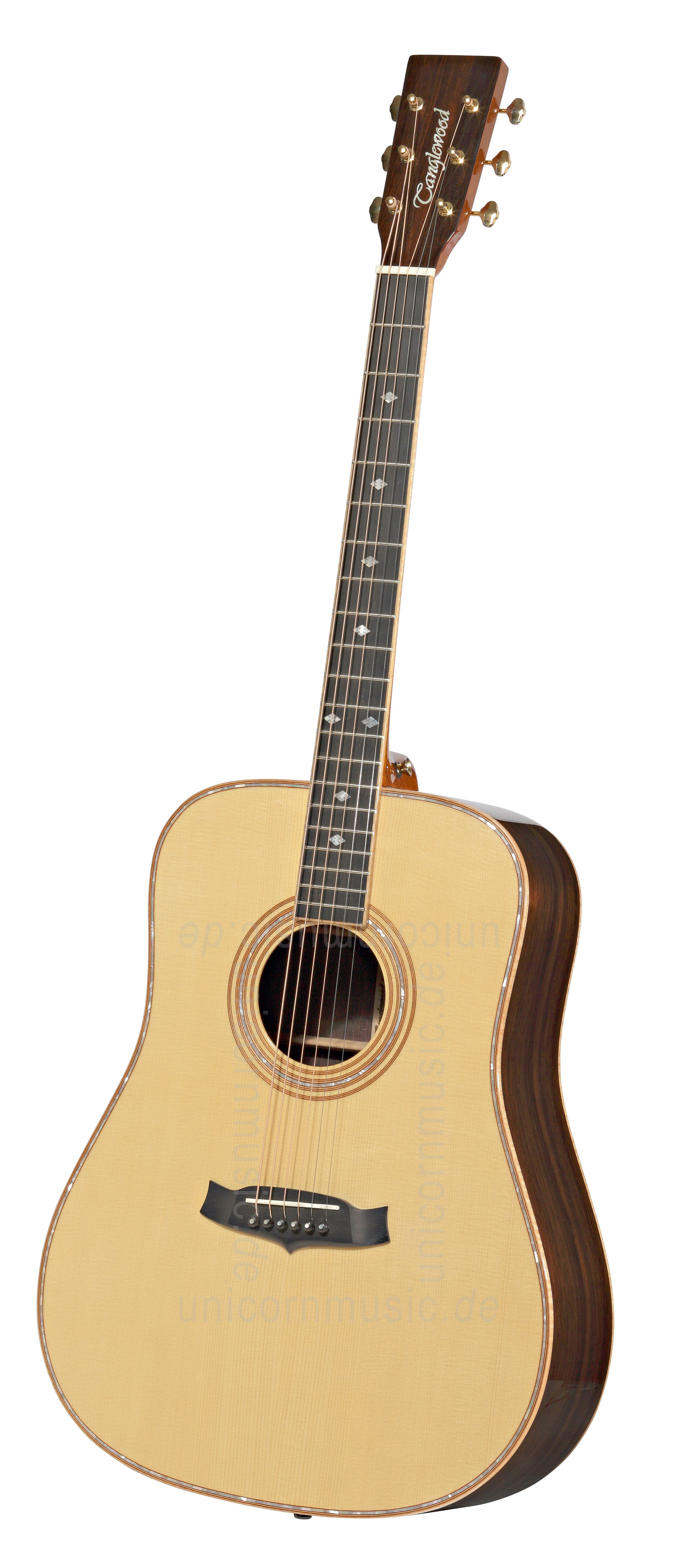 zur Artikelbeschreibung / Preis Western-Gitarre TANGLEWOOD TW90 ZC - Sundance Series - Dreadnought - vollmassiv + Koffer