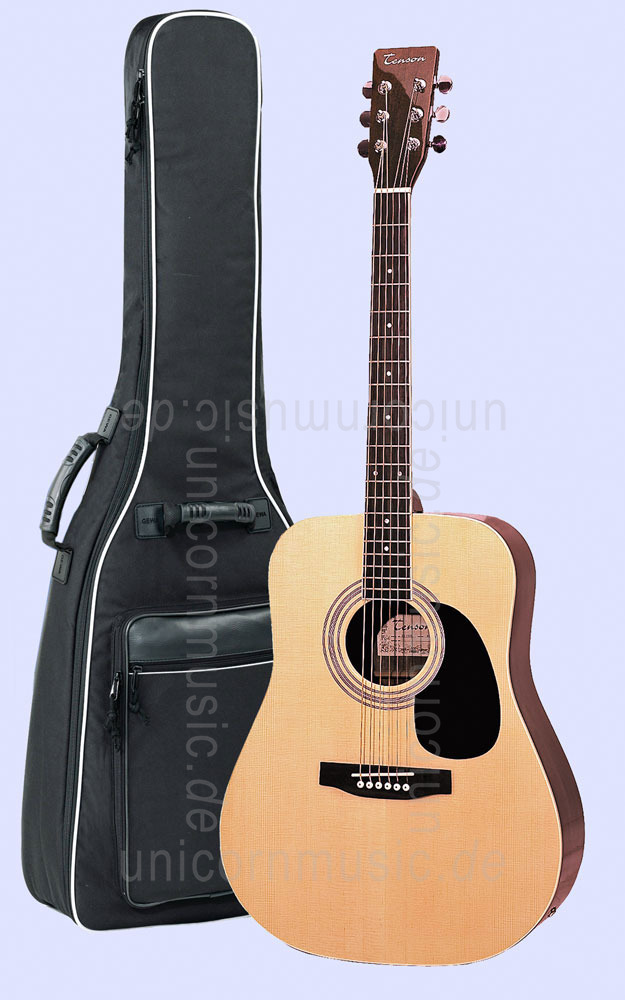 zur Artikelbeschreibung / Preis Western-Gitarre TENSON D12S - Dreadnought Elektro - massive Fichtendecke